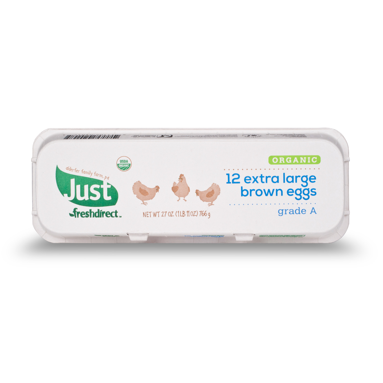 Just FreshDirect Local Organic Extra Large Brown Eggs