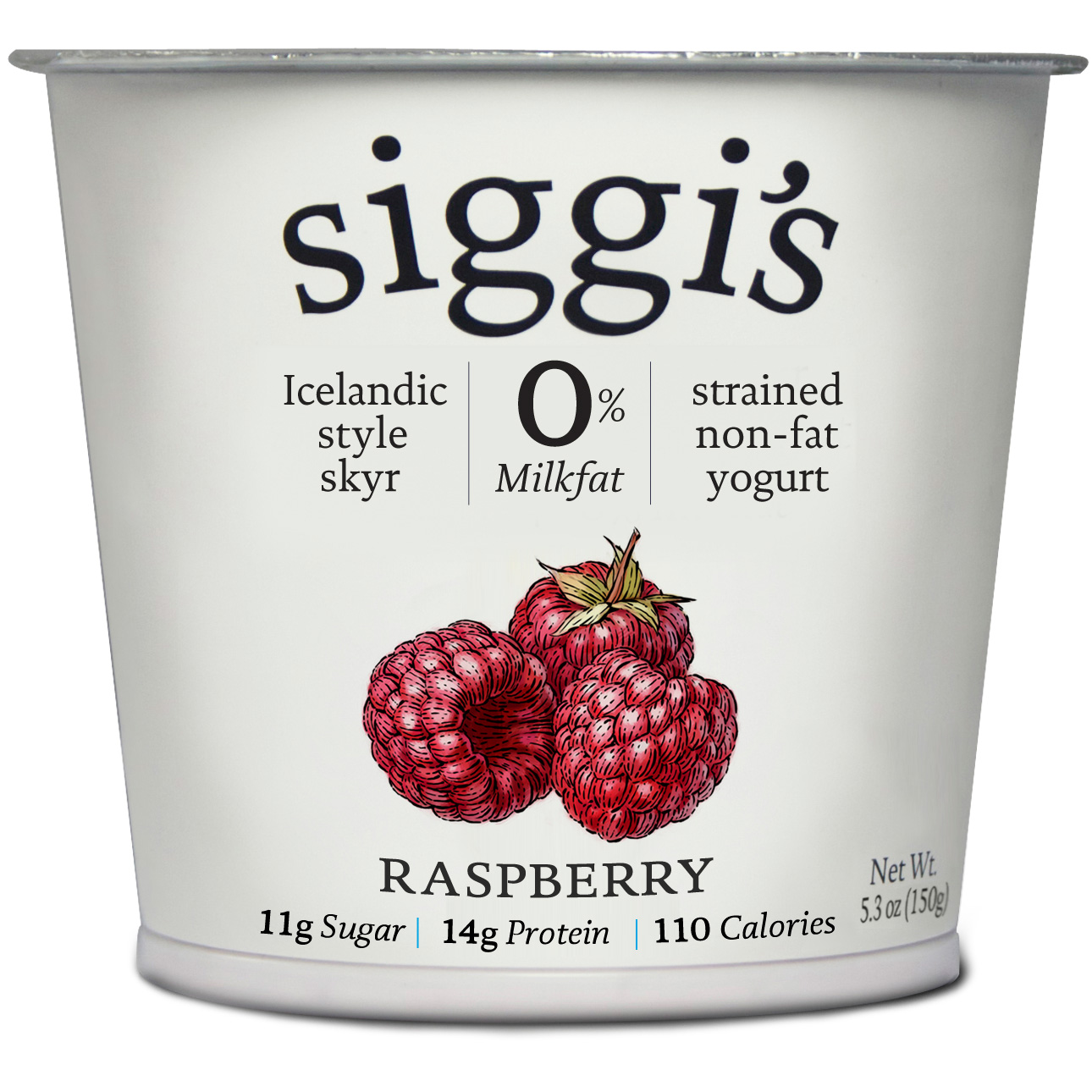 Siggi's Skyr Icelandic-Style Strained Non-Fat Yogurt, Raspberry