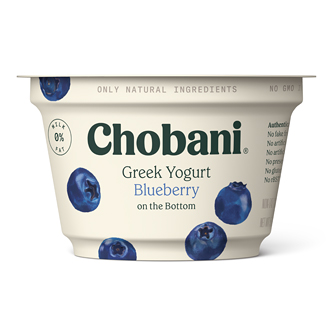 Chobani Non-Fat Greek Yogurt, Blueberry on the Bottom