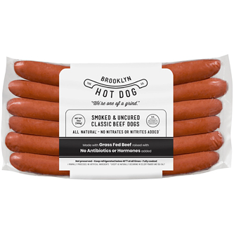 The Brooklyn Hot Dog Co. Smoked & Uncured Classic Beef Dogs