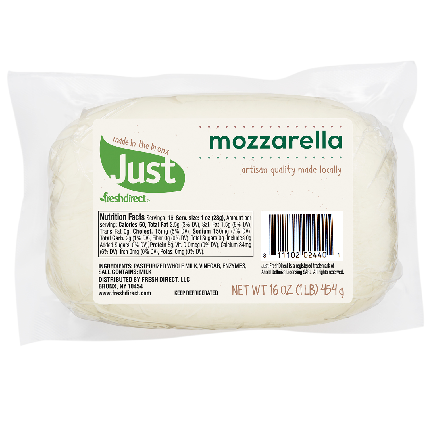 Just FreshDirect Local Fresh Mozzarella, image 1 of 3 slides