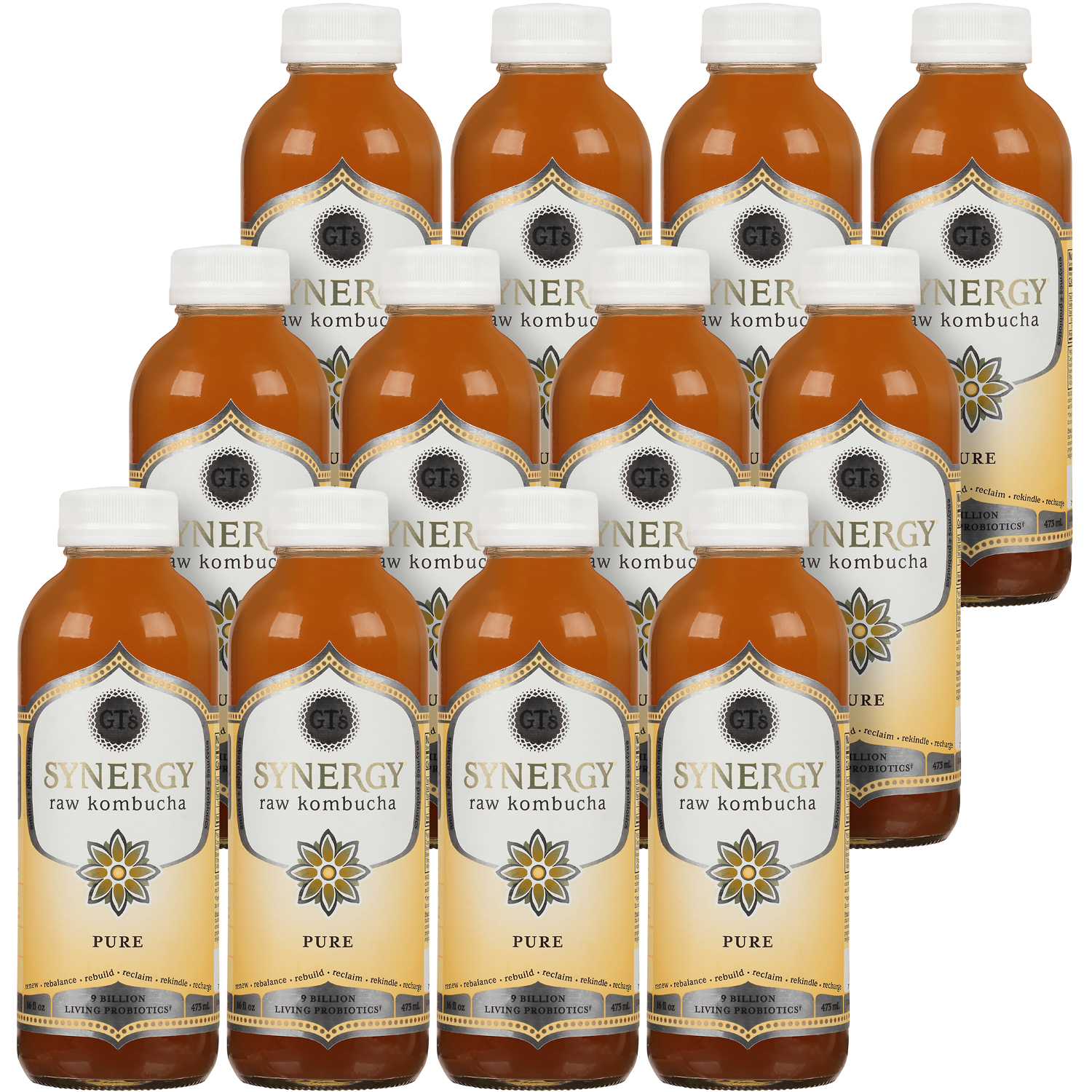GT's Organic Raw Kombucha, Original, Glass Bottles