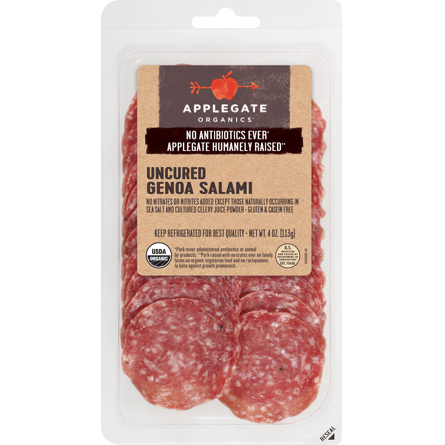 Applegate Organics Uncured Genoa Salami