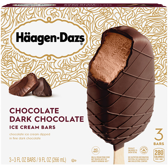 Haagen-Dazs Ice Cream Bars, Chocolate and Dark Chocolate