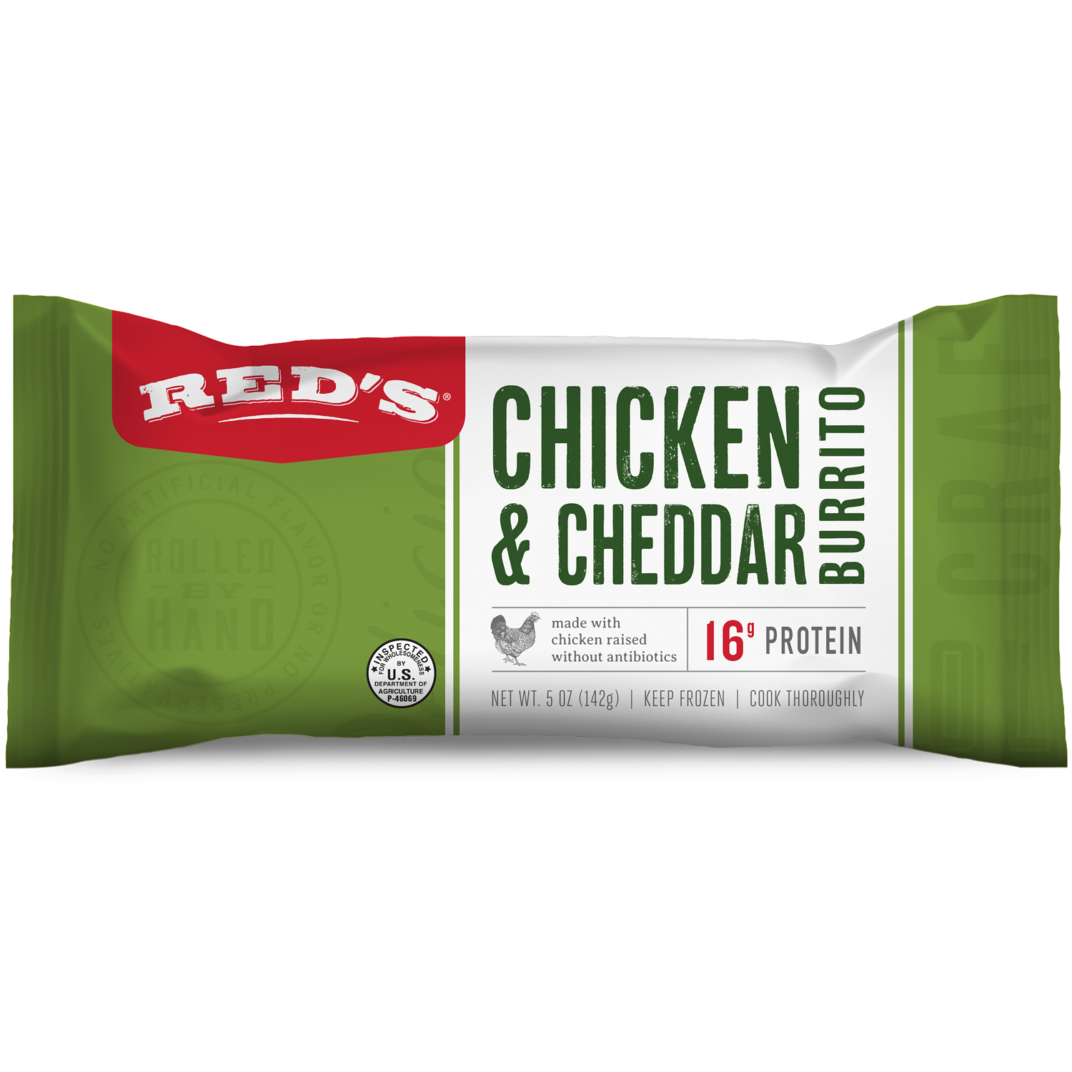 Red's Burrito, Chicken & Cheddar