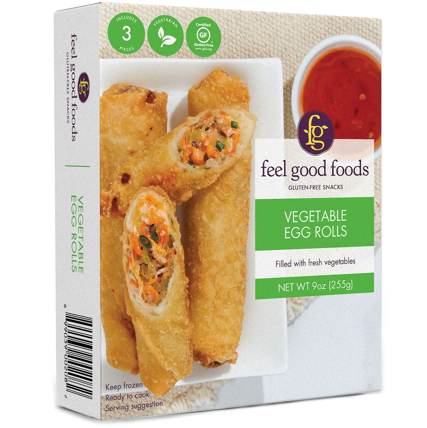 Feel Good Foods Gluten-Free Egg Rolls, Vegetable