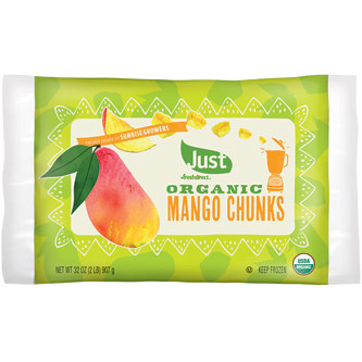 Just FreshDirect Organic Frozen Fruit, Mango Chunks