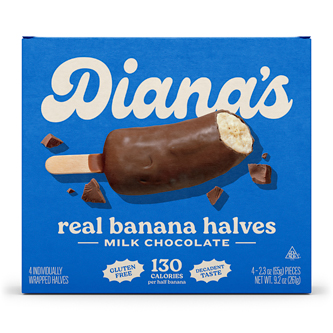 Diana's Bananas Real Banana Halves, Milk Chocolate