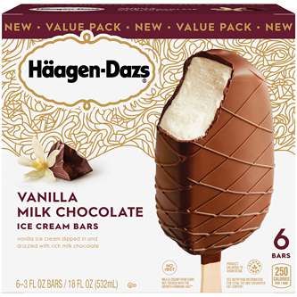 Haagen-Dazs Ice Cream Bars, Vanilla Milk Chocolate