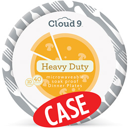 Cloud 9 Heavy Duty Dinner Paper Plates, Case