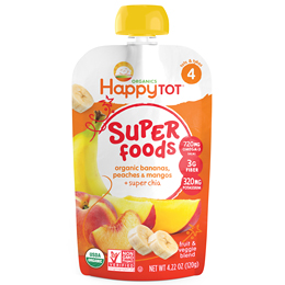 Happy Family Happy Tot Organic Super Foods Banana, Peach, and Mango