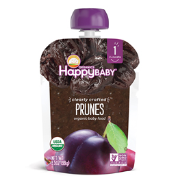 Happy Family Happy Baby Clearly Crafted Stage 1 Organic Baby Food, Prunes 