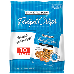 Snack Factory Pretzel Crisps 100-Calorie Packs, Original