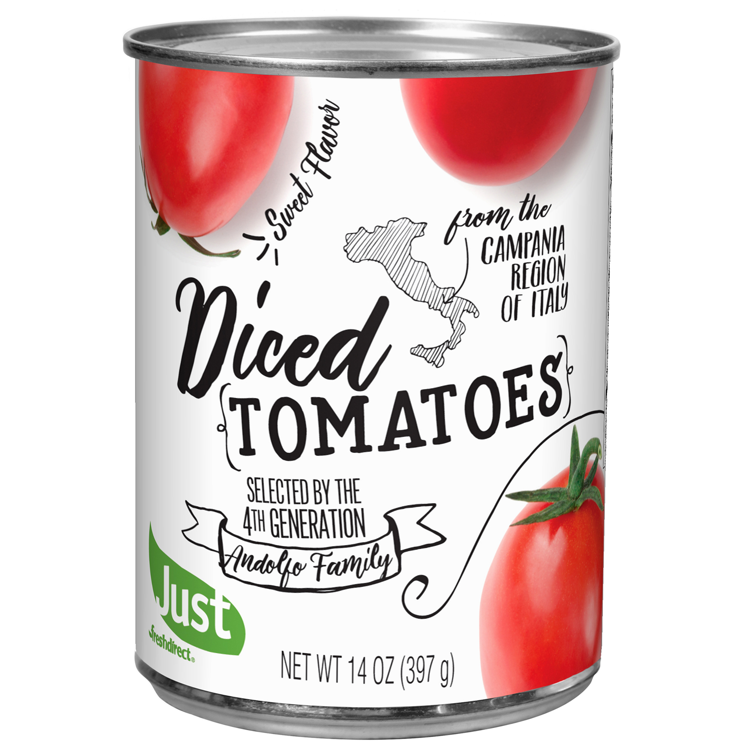 Just FreshDirect Imported Italian Diced Tomatoes, image 1 of 2 slides