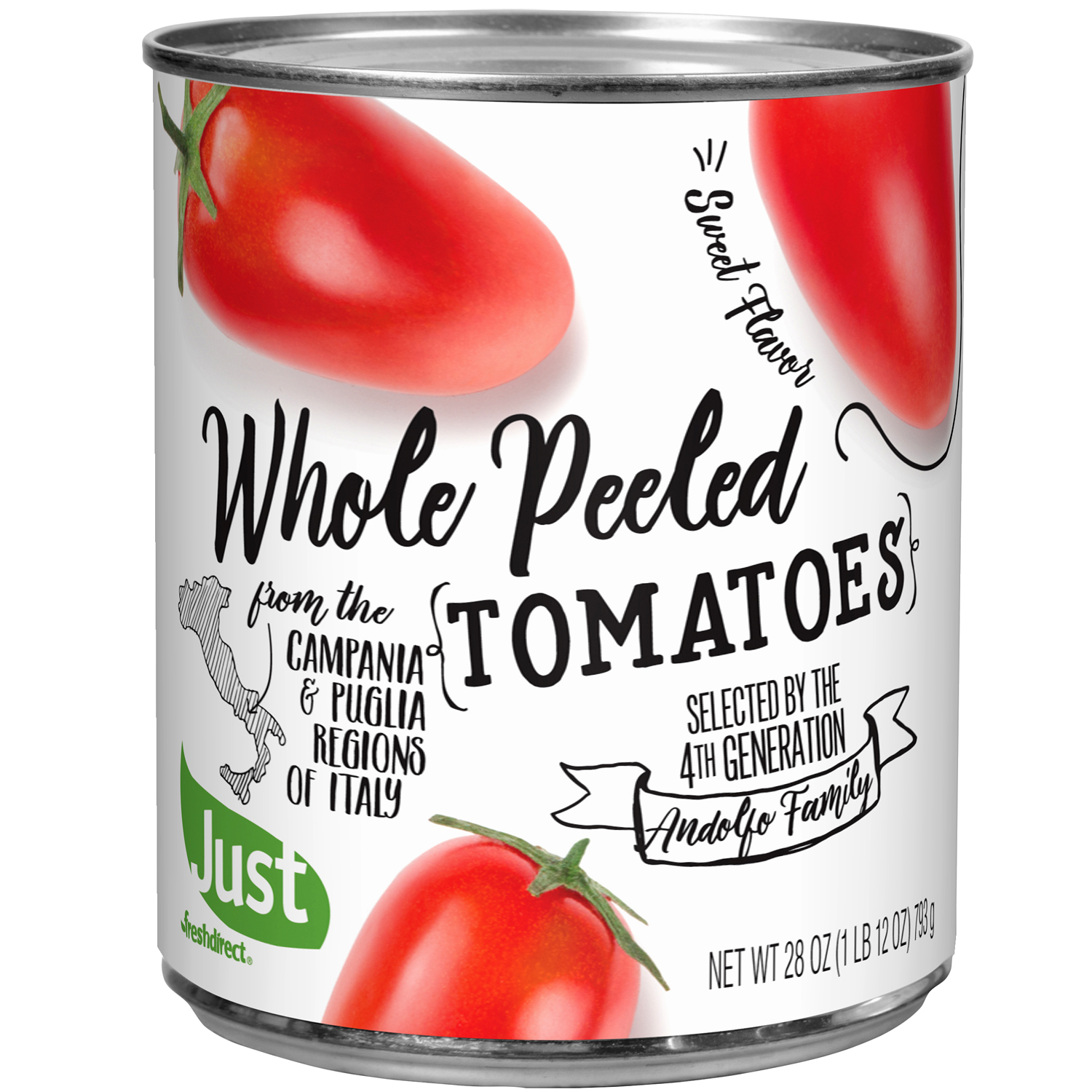 Just FreshDirect Imported Italian Whole Peeled Tomatoes, image 1 of 2 slides