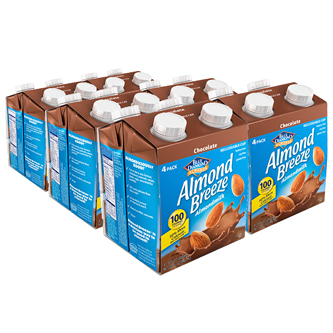 Blue Diamond Almond Breeze Almond Milk, Chocolate, Boxes