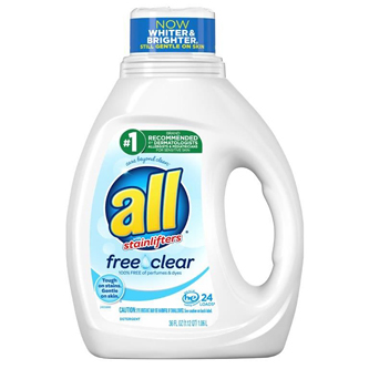 All 2x Free Clear Allergen Fighter Liquid Laundry Detergent