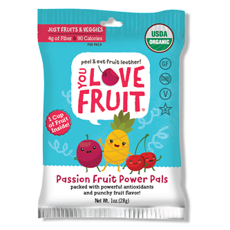 You Love Fruit Handmade Fruit Leather, Passion Fruit Power Pals