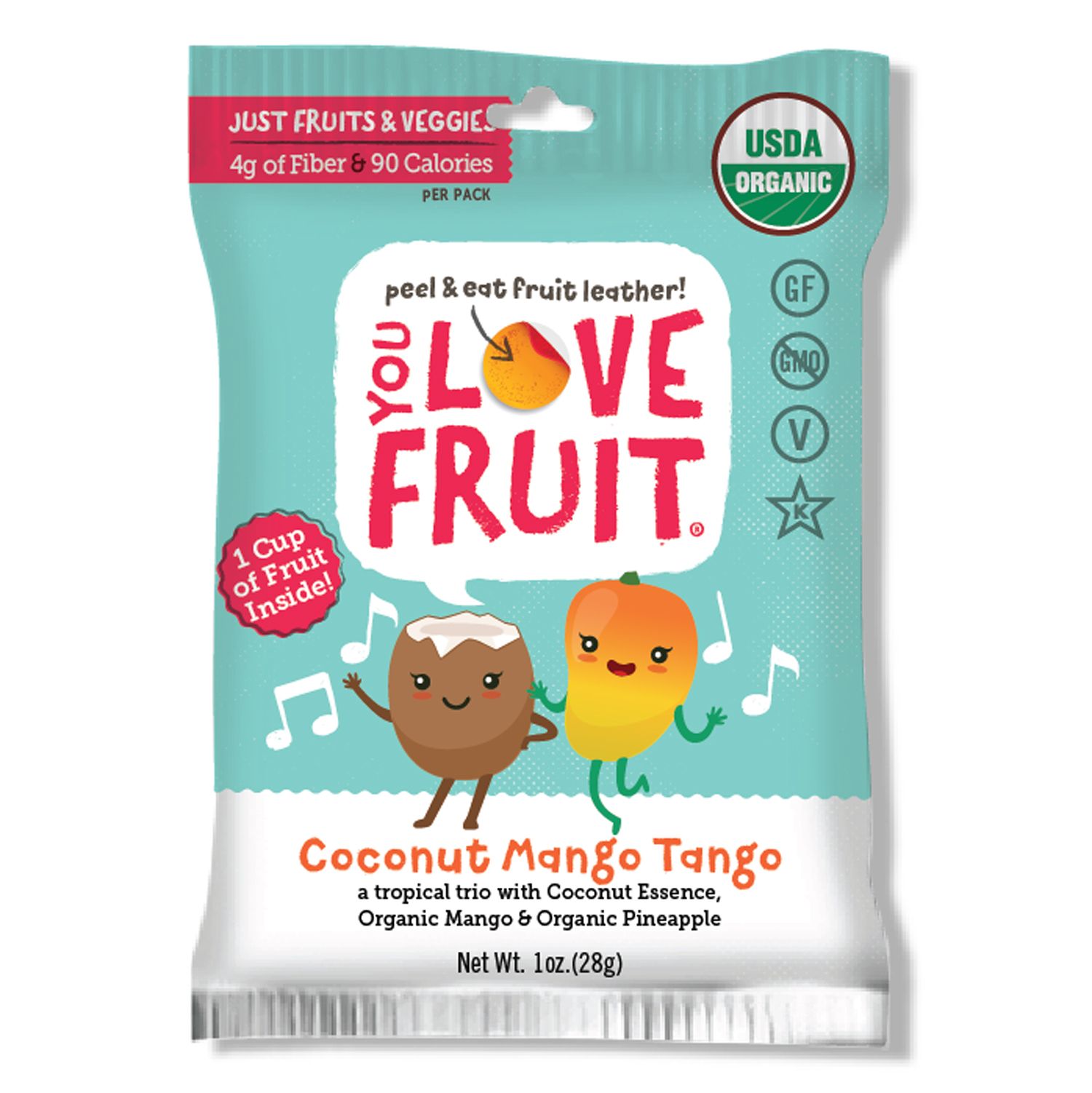 You Love Fruit Handmade Fruit Leather, Coconut Mango Tango