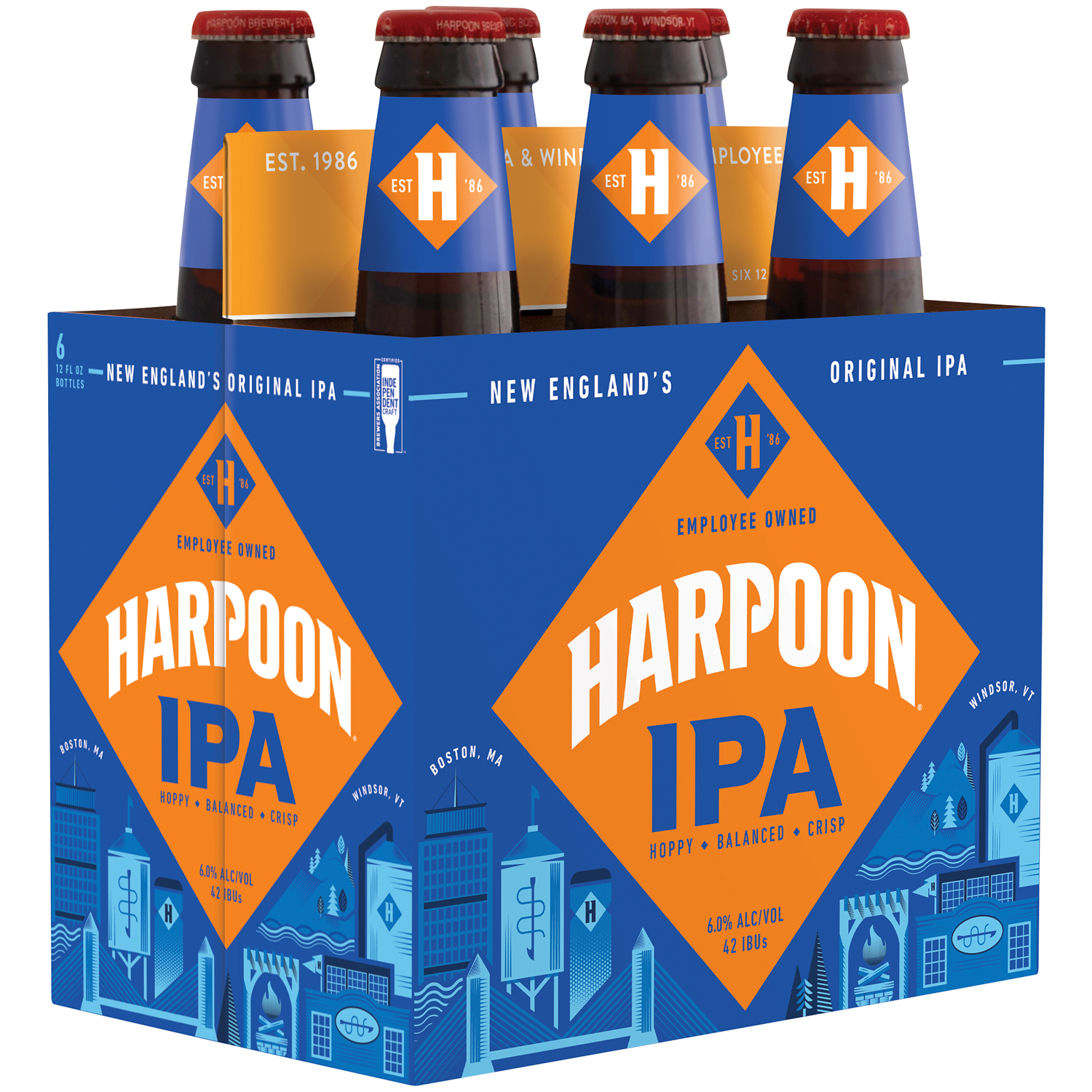 Harpoon India Pale Ale, Glass Bottles