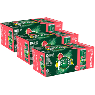 Perrier Sparkling Natural Mineral Water, Watermelon, Cans
