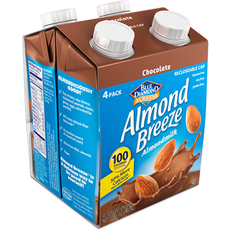 Blue Diamond Almond Breeze Almond Milk, Chocolate, Boxes