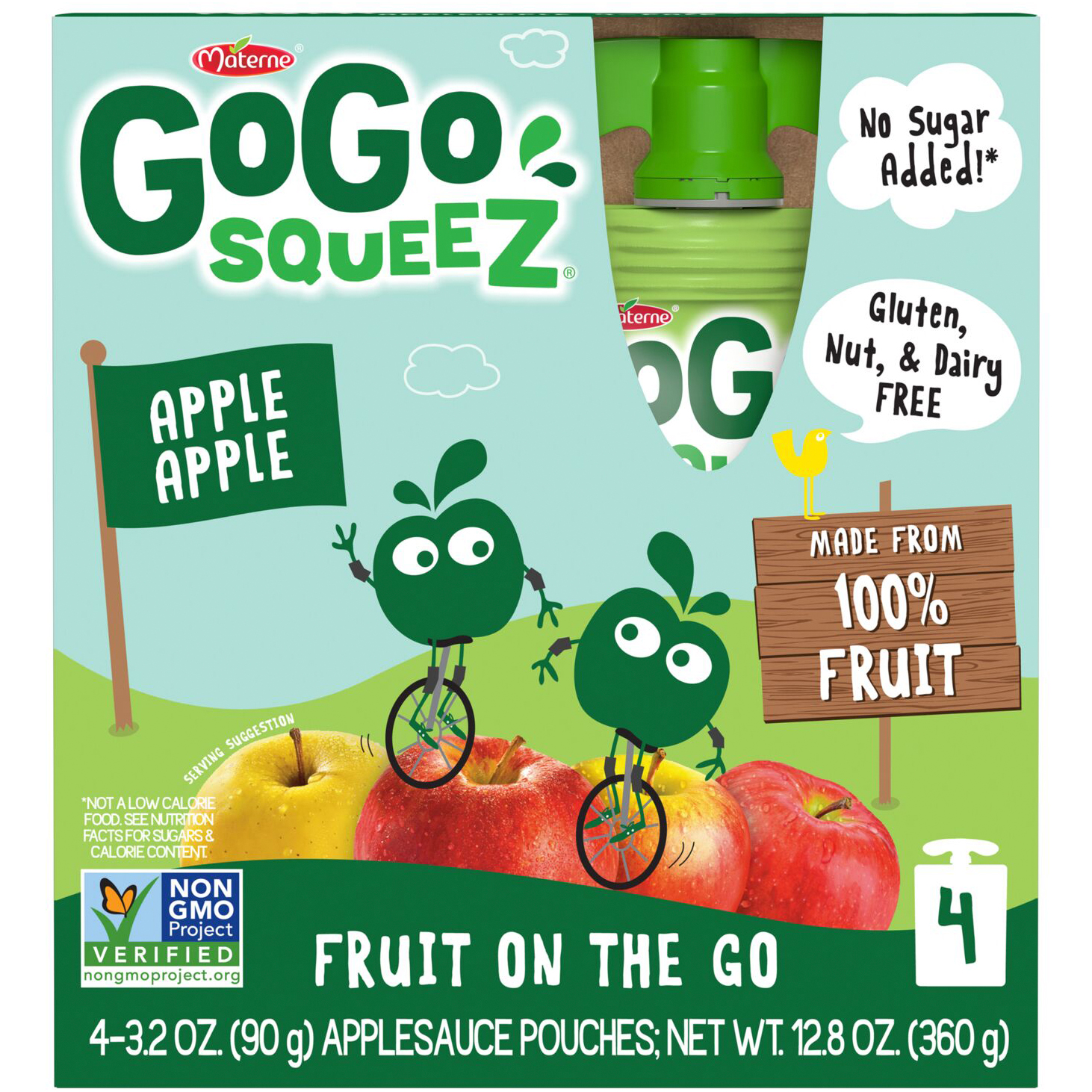 GoGo Squeez Applesauce On-the-Go, Apple Apple 