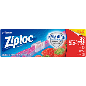 Ziploc Slider Quart Storage Bags