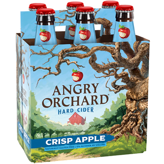 Angry Orchard Hard Cider, Crisp Apple, Glass Bottles