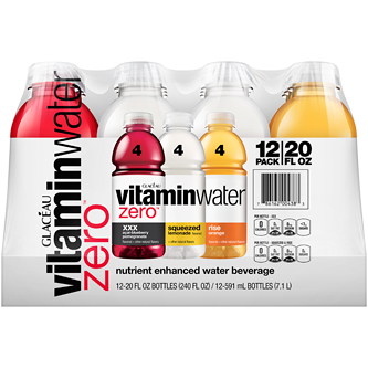 vitaminwater zero sugar nutrient enhanced water beverage variety pack, Plastic Bottles