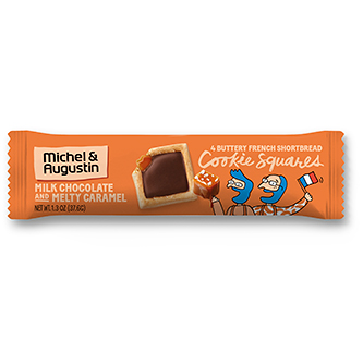 Michel et Augustin Cookie Squares, Milk Chocolate and Melty Caramel