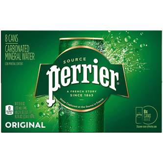 Perrier Sparkling Natural Mineral Water, Cans