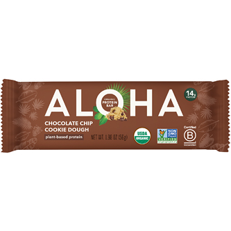 Aloha Organic Plant-Based Protein Bar, Chocolate Chip Cookie Dough