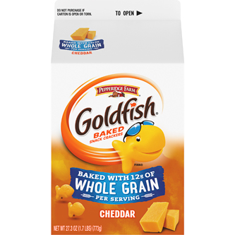Pepperidge Farm Goldfish Crackers, Cheddar Made with Whole Grain 