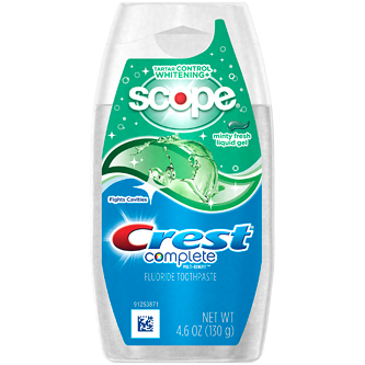 Crest Complete Multi-Benefit Whitening Scope Liquid Gel Toothpaste, Minty Fresh
