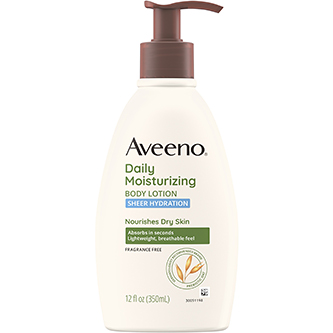 Aveeno Daily Moisturizing Sheer Hydration Body Lotion, Fragrance Free