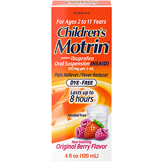 Motrin Children's Pain Reliever & Fever Reducer Oral Suspension, Berry Flavor