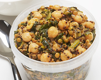 FreshDirect Curried Lentil, Quinoa, Chickpea and Kale Super Salad