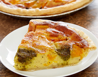 Pika's Farm Table Hudson Valley Roasted Pumpkin and Pesto Quiche, Frozen