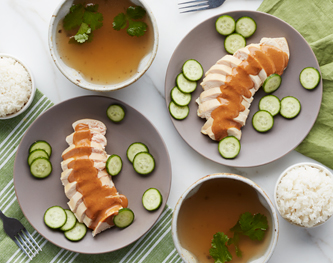 FreshDirect Hainanese-Style Chicken with Jasmine Rice & Peanut Sauce, Raised w/o Antibiotics