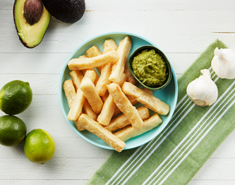 FreshDirect Yuca Fries with Avocado-Mojo Sauce