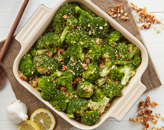 FreshDirect Roasted Broccoli with Parmesan and Walnuts