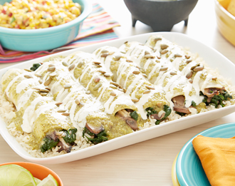 FreshDirect Spinach and Mushroom Enchiladas Verdes, Family Size
