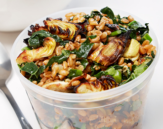 FreshDirect Kale, Farro, and Roasted Artichoke Salad
