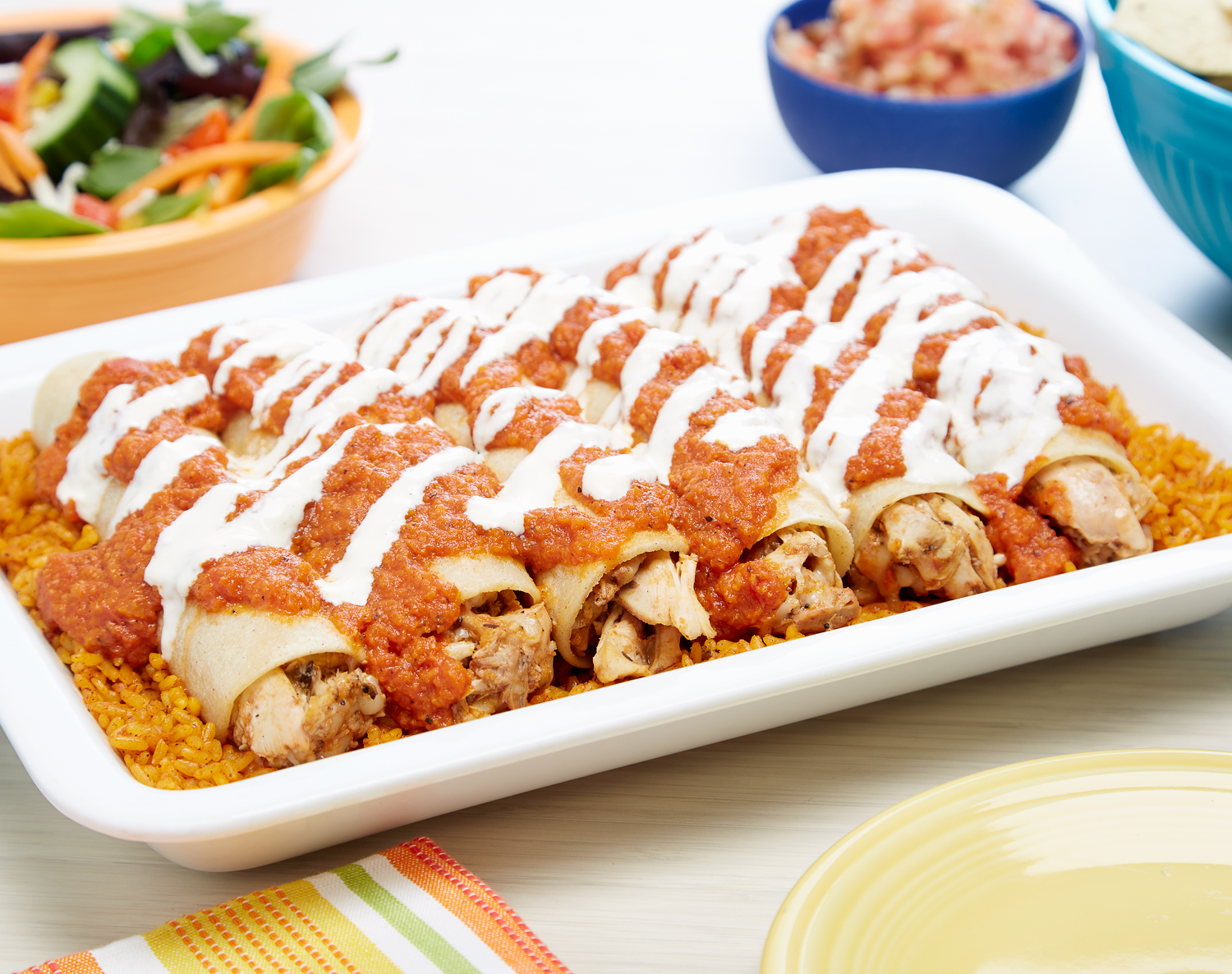 FreshDirect Chicken Ranchera Enchiladas, Family Size, Raised w/o Antibiotics