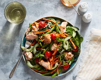FreshDirect Green Salad with Salmon