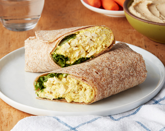 FreshDirect Vegan "Egg" Salad & Arugula Wrap 