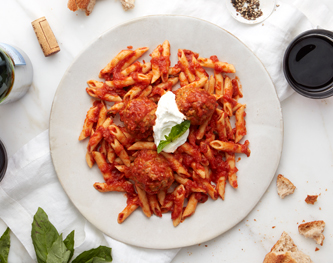 FreshDirect Penne and Meatballs