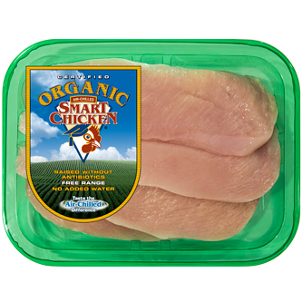 Smart Chicken Organic Thin Sliced Chicken Breasts, Air-Chilled