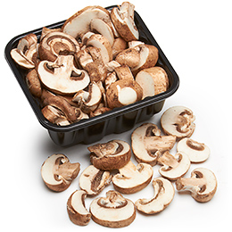 Sliced Baby Bella Mushrooms, Packaged